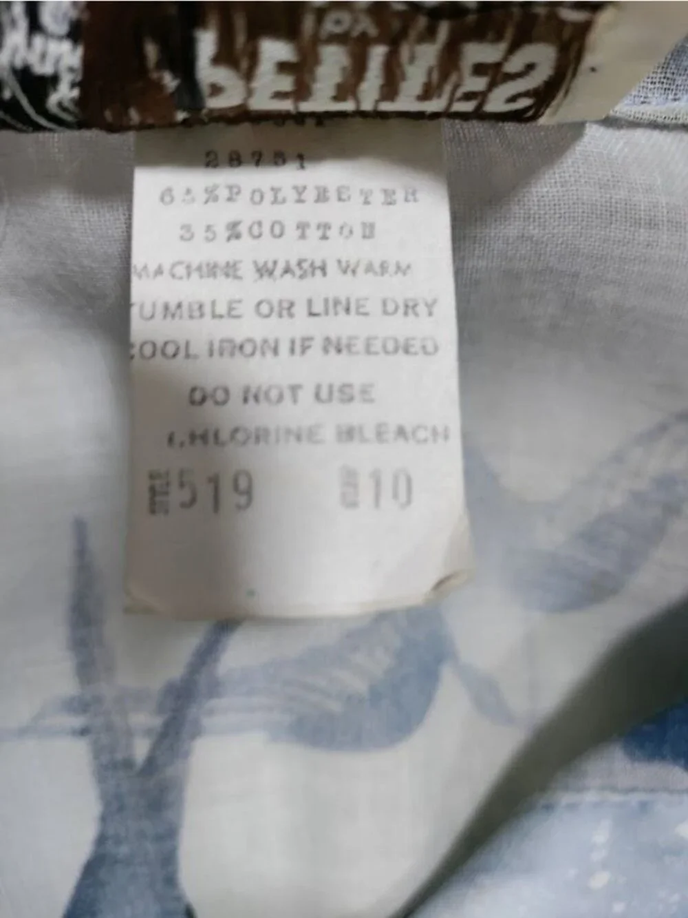 VTG 60's Petites By Penny Young Floral Bird Print Midi Dress Blue Womens Size 10 - Picture 5 of 15